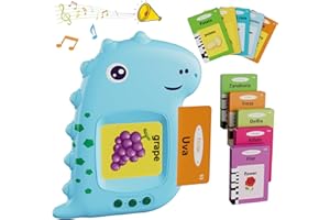 Tarjetas Flash Parlantes [112 Hojas 224 Palabras], Electight Juegos Educativos Montessori Infantiles para 2 3 4 5 6 Años, Tarjeta de Alfabetización Infantil, Cumpleaños, Español/Azul
