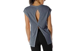 icyzone Maglietta Donna Sportiva, T Shirt Donna Maniche Corte vestibilità Larga Leggera e Traspirante Top per Palestra Yoga Corsa