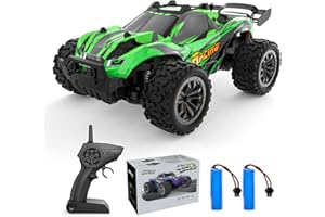 ACAMMZAR AT3 Coche Teledirigido, 1:20 RC Coche con 20+Km/h, 2.4GHz 2WD Crawler Camiones de Control Remoto Juguete con 2 Baterías 60min Tiempo de Juego, Regalo para Niños y Adultos, Green