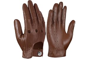 GSG SINCE 1998 GSG Gants de Conduite en Cuir pour Hommes Gants à Écran Tactile Non Doublés M210611