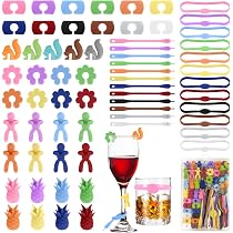 30 Pcs Étiquettes Rondes Acrylique Transparent 40mm – Marqueurs Pour Verres à Boissons & Cocktails