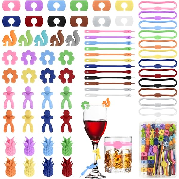 Lot De 6 Verres à Vin Avec Grappe De Raisin En étain, Dans Leur Boîte