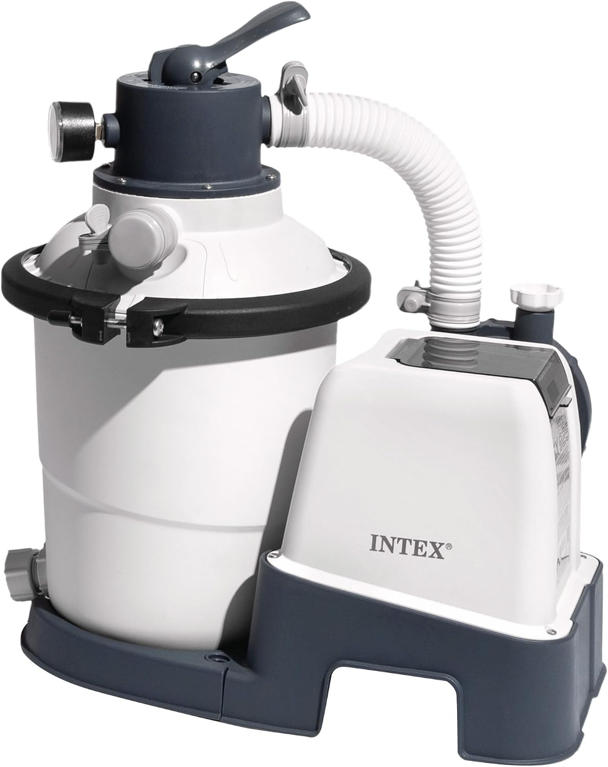 Intex 55249 - Depuradora de Arena Krystal Clear 3.500 L/H, depuradora Piscina Arena, Filtro Piscina, Bomba Piscina, para Piscinas Desmontables de hasta 17.000 L., 4 Funciones y Sistema de Bloqueo