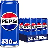 Pepsi Regular Cola, Pack of 24 Cans of 330 ml, 7.92 Litres Total