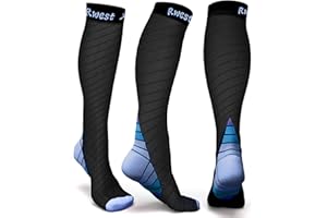 Rwest X Kompressionsstrümpfe Damen und Herren, Kompressionssocken Stützstrümpfe Compression Socks Laufstrümpfe Kompression für Sport,Laufen,Reisen,Radsport,Flug,One Paar