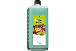 Konfitee Rosen Dünger Flora Boost 1000ml I Für bis zu 200L Gießwasser I Langzeitdünger für alle Arten von Rosen geeignet I Flüssiger Blatt- & Wurzeldünger I 100% natürlicher Pflanzendünger