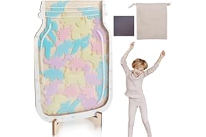 Qooloo Récompense Star Jar, Pot de Récompense de Étoile, Bocal de Récompense de Salle de Classe, Système de Récompense Enfant Stars, Tableau de Récompenses pour Garçons et Filles pour Enfant (A)