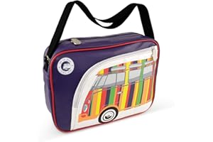 VW COLLECTION BY BRISA Brisa VW Collection - Volkswagen Furgoneta Hippie Bus T1 Van Bolso de hombro de polipiel (PU), Bolsa bandolera Vintage, Accesorio de moda para Viaje/Regalo/Souvenir