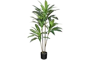 CROSOFMI sztuczny smok drzewo 120cm sztuczne rośliny domowe duże fałszywe tropialne rośliny sztuczne wysokie idealne w doniczce na zewnątrz domu ogród dekoracja nowoczesna