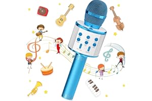 Tivifore Microphone sans Fil Karaoké, Micro Karaoke, Micro Karaoké Bluetooth, Microphone,Micro Bluetooth pour Android/iOS Micro Karaoké Bluetooth Enfants Fille Garcon