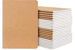 Yarotm Diario tascabile per taccuini, A6 24 pezzi 3,9" x 5,5" Quaderno Piccolo kraft vuoti con copertina morbida, taccuini per appunti, quaderni, diario di viaggio, quaderni per diari di scrittura
