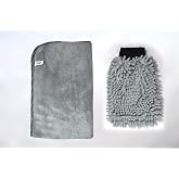 Spark 2'Li SET Mikrofiber B&uuml;y&uuml;k Boy Peluş Oto Kurulama Bezi ve Ş&ouml;nil Temizlik Eldiveni