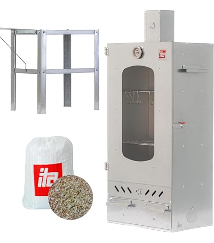 Fumoir QLS En Bois 60 Cm - Chambre De Fumage En épicéa, Portable, Avec Thermomètre