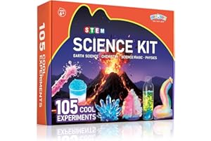 BenBen 105+ Experimente für Kinder ab 6 7 8 9 10, Wissenschaft Experimentierkasten für Kinder, STEM Spielzeug Geschenk für Jungen Mädchen