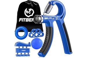 ‎FITBEAST FitBeast Handtrainer Fingertrainer, Griffkraft Trainer Trainingsset - 5er-Pack, Verstellbarer Grip Trainer, Finger Trainingsgerät, Handgelenk Trainer, Trainingsring & Stressabbau-Griffkugel
