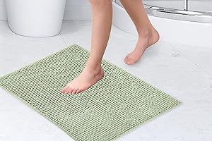 Emma Barclay Tappeto da bagno antiscivolo Noodle Soft Touch in verde salvia – Tappetino doccia 40 x 60 cm