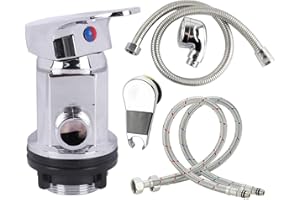 TOKENHIGH Mischbatterien Sprüher Set Friseur Salon Waschbecken Handbrause Waschbecken Wasserhahn Set Dusche Mischbatterie Auslass 1/2 Zoll für Wohnmobil Campervan, Friseurbetten, Schönheitssalons, Friseurläden