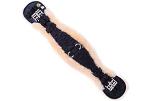 Merauno Dressage Girth Sangle de selle de dressage en peau d'agneau (75 cm30)