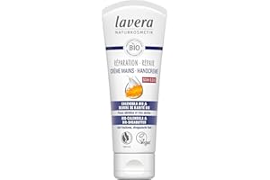 lavera Réparation Crème Mains - Cosmétiques naturels - végan - certifié - calendula bio & beurre de karité bio - 75ml