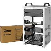 Tecmojo 9U 10 Inch Network Rack, 200mm Deep Mini Server Rack with Shelf, Micro HDMl to HDMI Adapter Plate, Max Load 130lbs, B