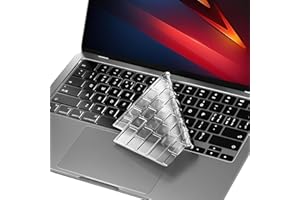 MDLSDE Housse de Protection Clavier Compatible avec 2025-2022 MacBook Air, TPU Protege Clavier pour MacBook Air 13.6 15 Pouces M4 M3 M2 A3113 A3114 A2681 A2941 Pro Max 14 16 EU Layout Ultra Mince