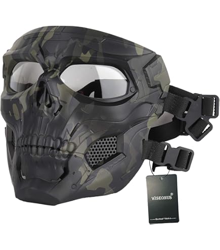 Máscara de media cara de Airsoft, máscara táctica de acero protectora