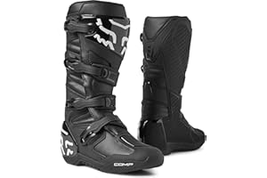 Fox Racing Comp Boot Negro, Talla: 42 EU - Botas de Motocross para MX y Off-Road, Protección y Comodidad, Ajuste Ajustable, Material Resistente, Ventilado, Sistema de Hebillas Seguras