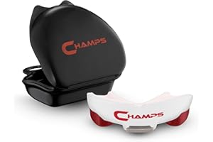Champs MMA Breathable Gumshield for Boxing, Jiu Jitsu, Muay Thai, Wrestling and Combat Sports. Easy Fit MMA Gum Shield Super Tough Boxing Mouth Guard (White, Ages 10 and Above)