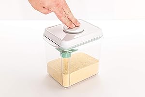 Super Doopers One Touch Baby Milk Powder Dispenser - Airtight Food Storage Containers with Lid for Formula, Coffee, Cereal, Flour - Includes Levelling Bar - Top Rack Dishwasher-Safe (1700ml)
