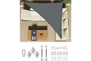 LOVE STORY Toldo Vela de Sombra 2.5x2.5x3.5m con Kit de Montaje Triangular Antracita,Toldo de Tela Sombra Curvada,Transpirable Permeable (HDPE) con Protección 95% UV para Patio Exterior, Jardín