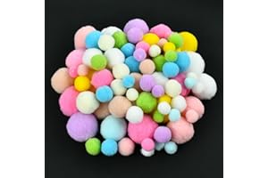 IHLOOTD Filzkugeln Bunt Mini Pompons zum Basteln für Ostern Bunte Pompons Klein Oster Bastelset Pastell Puschel für Kinder zur Kreative DIY Osterdeko, Geschenke