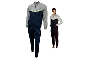 Lotto Tuta Uomo Invernale in Felpa GARZATA - Tuta Sportiva Uomo - Tuta Uomo Cotone Felpato - Tuta Uomo Completa