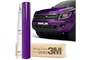 PRINT.GG Film 3M 2080 Explosion de Prune Brillante GP258 Couverture Adhésive pour Voiture et Moto 152 x 130 cm, Car Wrapping