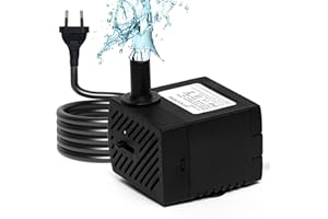 Puddry Wasserpumpe Klein Tauchpumpe, Mini Wasserpumpe Springbrunnenpumpe (180L/H, 3W) mit 4,6ft Stromkabel 1 Düse, Aquarium Pumpe Gardena Pumpe Teich Pumpe Wasser Pumpe für Fischbecken, Hydrokultur