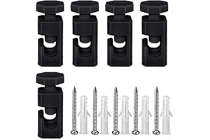 QuirkLz Pack of 5 Surface-Mounted Cable Holder, Ceiling Pins for Textile Cables, Cable Attachment, Monkey Swing, Ceiling Mounting, with Screws and Dowels for Monkey Swing Lamp, DIY Project