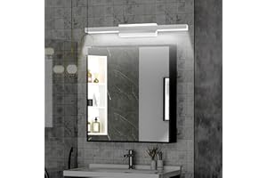 VITCOCO Lampada da Specchio LED Applique Bagno Lamp 40cm 15W 1200lm Dimmerabile 2800-6500K Luce per il Trucco Lampada da Bagno con interruttore Impermeabile IP44