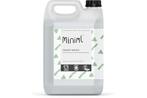 Miniml Hand Soap Wash Liquid 5L Refill - Lime, Basil & Mandarin Infused Hand, Skin & Body Wash Gel for Soft and Sensitive Skin Care - 100% Vegan & Cruelty Free