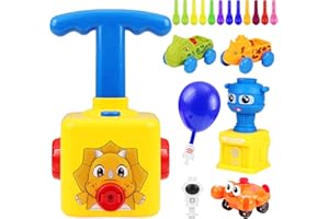 WolinTek Voiture Alimentée par Ballon, Enfants Inertia Ballon Voiture Jouet,Power Voiture de Lancement propulsée par Ballon avec 12 Ballons Educational Science pour Les Enfants,Amusants Cadeaux (A)