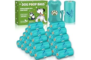 BBLTIFF Torby na odchody dla psa, 600 worków na odchody, 24 rolki, z 1 dozownikiem torby na odprawę dla psów