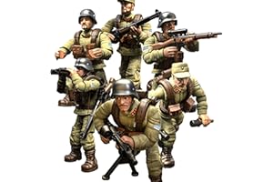 MEIEST 6 Minifiguras de acción de la Segunda Guerra Mundial, Bloques de construcción del ejército, Juguetes con múltiples Accesorios de Armas Militares(ejército CN)