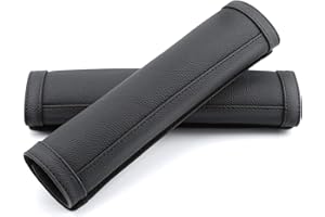 COFIT Car Seat Belt Pads, Comfort Seatbelt Cover, Durable Microfiber Leather Shoulder Neck Strap Protector, Black, 2 Pack