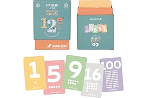 Rocket Kidz - Le Mie Prime Matematiche Montessori: Numeri e Somme - 60 Carte Bits Montessori per la Stimolazione Precoce del Pensiero Matematico di neonati e bambini piccoli [7 Lingue]
