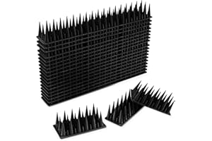 Ceisazira 20 Piezas Pinchos Antipalomas Negro, Pinchos Anti Gatos, Ahuyentador Palomas, Pinchos Ahuyentador de Pajaros, Pincho Antipalomas, Púas Repelente de Palomas para Alféizar, Valla, Techo