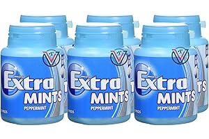 VIMIX Wrigley Extra Peppermint Sugarfree Mints, 77 g, 70-Piece, Pack of 6L8