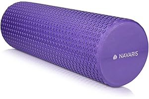 Navaris Rodillo para Pilates - Rodillo de Espuma EVA para Masaje Fitness Yoga Gym - Foam Roller para Entrenamiento Muscular Equilibrio Elasticidad