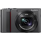Panasonic DC-TZ202DEGS - Fotocamera Travelzoom (sensore da 1 pollice, zoom ottico 15x, obiettivo Leica, mirino, 4K, argento)