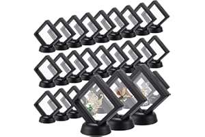 CYEER 30 Pezzi Supporti Trasparenti 3d Cornice Flottante Trasparente Espositore 3d Galleggiante Supporto Per Espositore A Telaio Per I Gioielli Del Braccialetto Del Pendente Dell'Anello