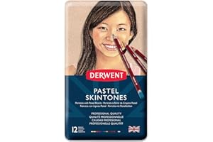 Derwent Pastel - Set de 12 Crayons Pastels Spécial Portraits, Qualité Professionnelle, 2300563