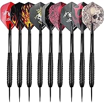 Dartpfeile Set 36 Stück Mit Metallspitze - Profi Steeldarts Mit Flights & Schäften
