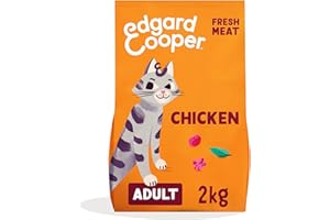 EDGARD COOPER Edgard and Cooper Dry Cat Food Grain Free Adult Chicken 2kg - Natural, Fresh Meat for indoor or outdoor cats, Junk free, Healthy Ingredients, help support sensitive stomachs